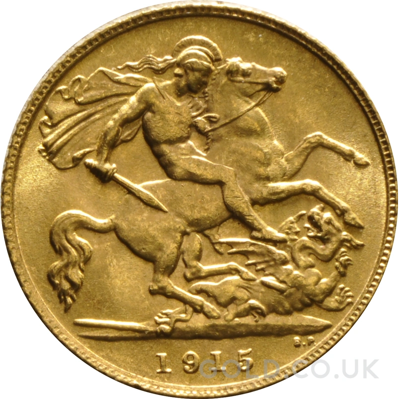 1915 Gold Half Sovereign George V