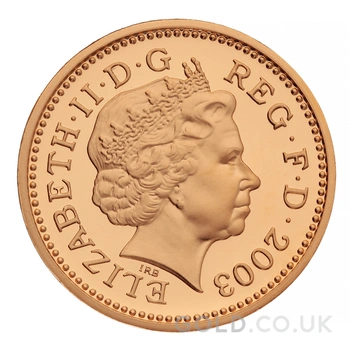 2003 Proof Gold £1 Pound Coin Millennium Bridge Pattern