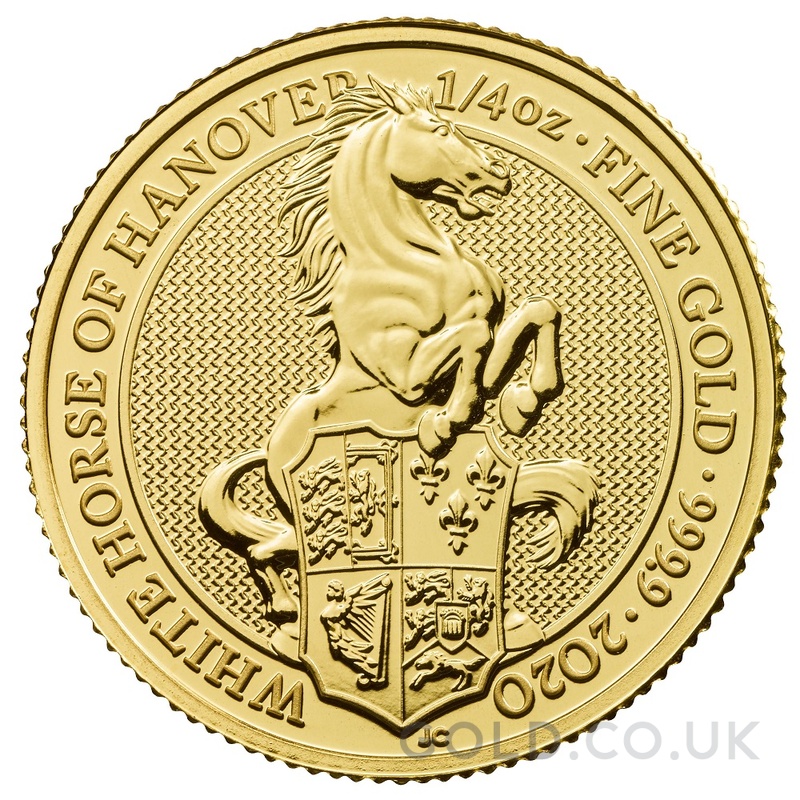 2020 1/4oz White Horse of Hanover Gold Coin Queen's Beasts