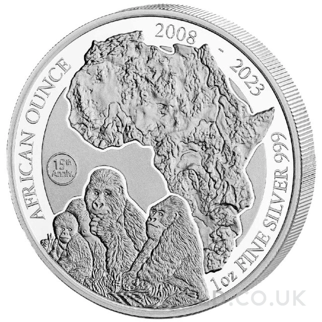 2023 African Ounce Gorilla 1oz Silver Coin