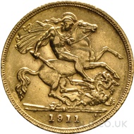 1911 George V Gold Half Sovereign (Sydney Mint)