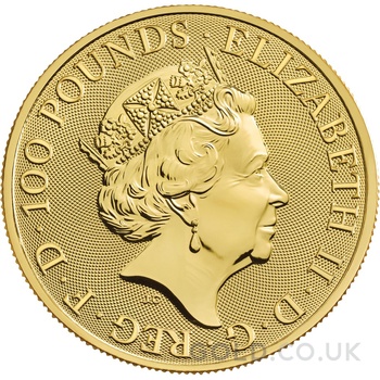 2020 1oz White Horse of Hanover Gold Coin Queen's Beasts