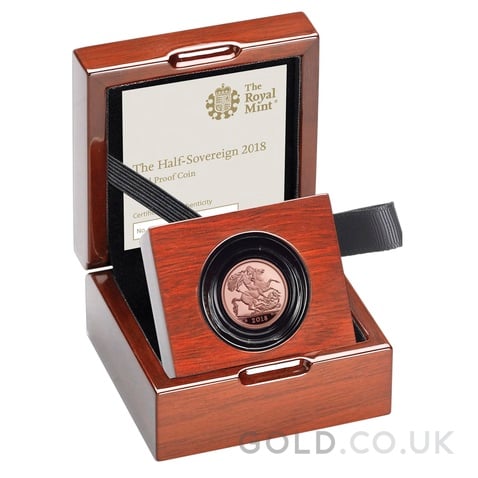 2018 Proof Gold Half Sovereign Boxed