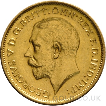 1916 Gold Half Sovereign George V Sydney