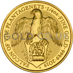 Gold 1/4oz Falcon of the Plantagenets (2019)