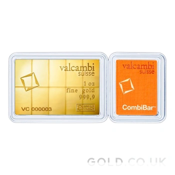 10 x 1/10oz Gold Bar CombiBar Valcambi