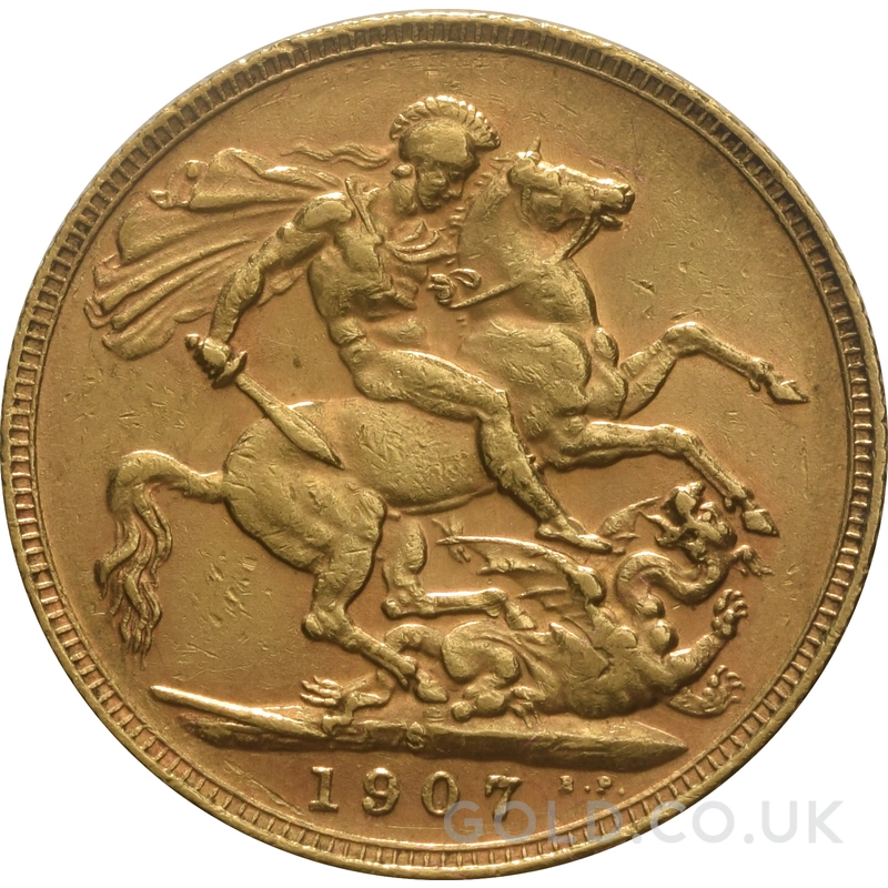1907 Gold Sovereign Coin Edward VII Sydney