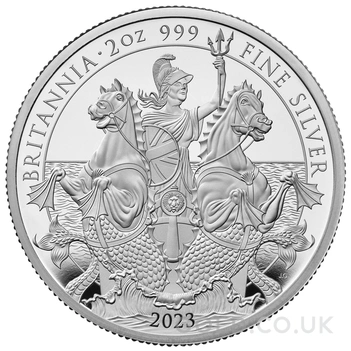 2023 Proof 2oz Silver Britannia Coin Boxed