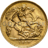 1912 George V Gold Half Sovereign (Sydney Mint)