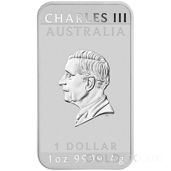 2024 Perth Mint 1oz Dragon Rectangular Silver Bar (Coin)