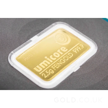 2.5g Gold Bar Umicore