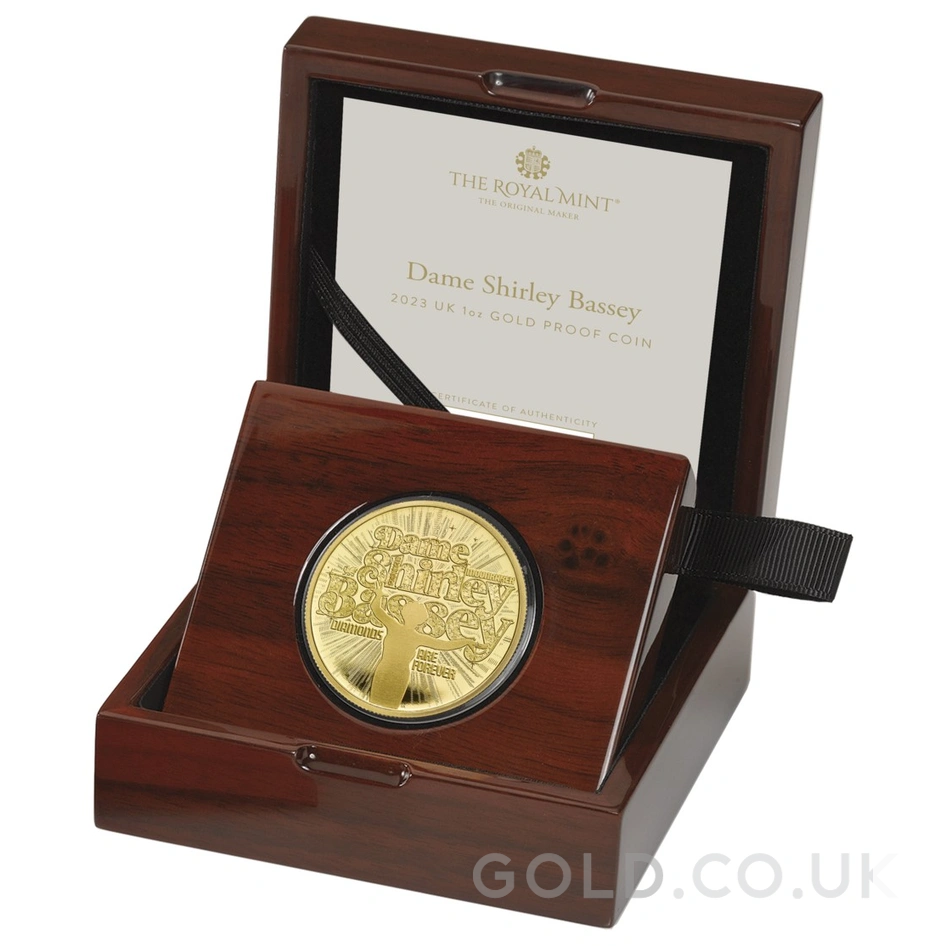 2023 Proof 1oz Shirley Bassey Gold Coin Music Legends Boxed