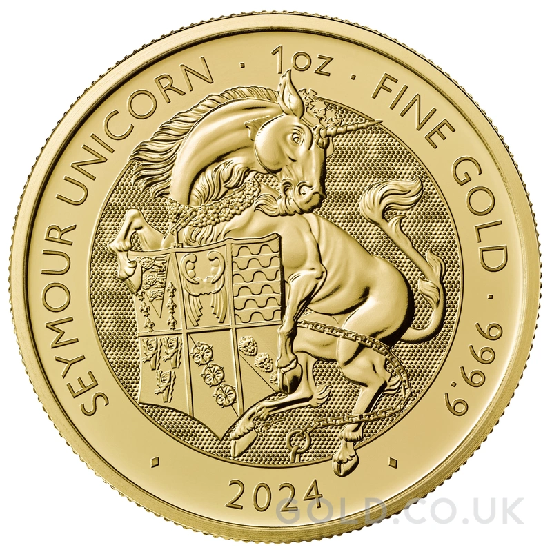 2024 Seymour Unicorn Gold Coin Tudor Beasts 1oz