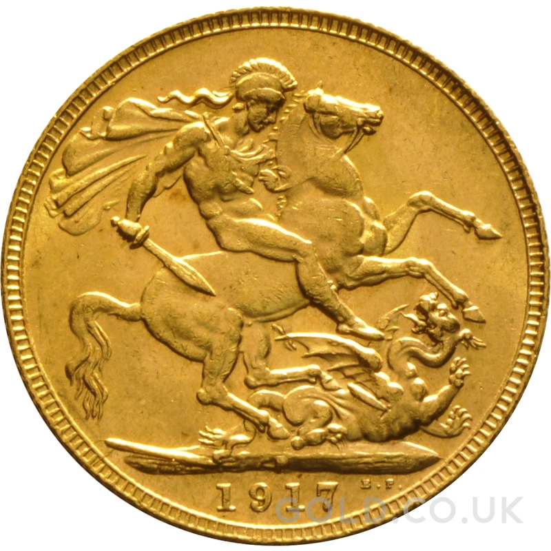 1917 Gold Sovereign Coin George V Perth