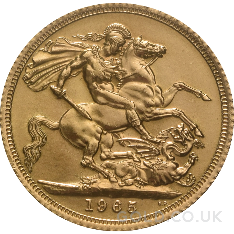 1965 Gold Sovereign Coin Elizabeth II Young Head