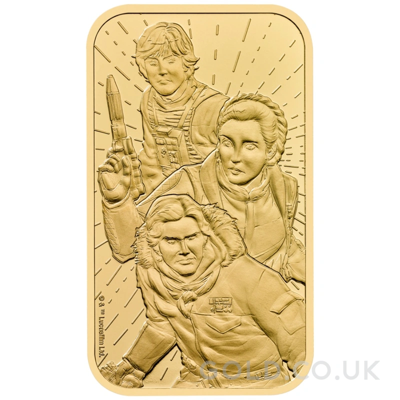 1oz Gold Bar Star Wars Light Side