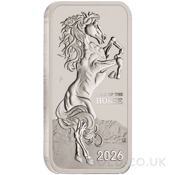 2026 Year of the Horse Perth Mint 1oz Lunar Horse Silver Rectangular Coin