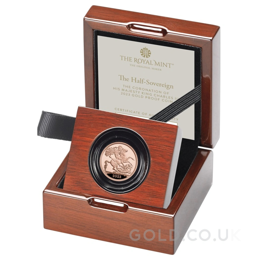 2023 Proof Gold Half Sovereign King Charles III Coronation Boxed