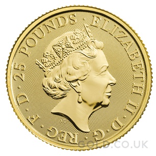 Gold 1/4oz White Horse of Hanover coin (2020)