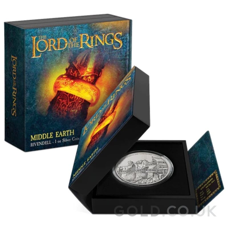 2022 Proof The Lord of the Rings Silver Coin Rivendell 1oz Boxed