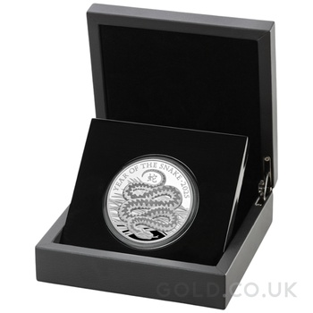 2025 Royal Mint 5oz Year of the Snake Proof Silver Coin Boxed