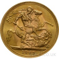 Gold Elizabeth II Sovereign (1963)