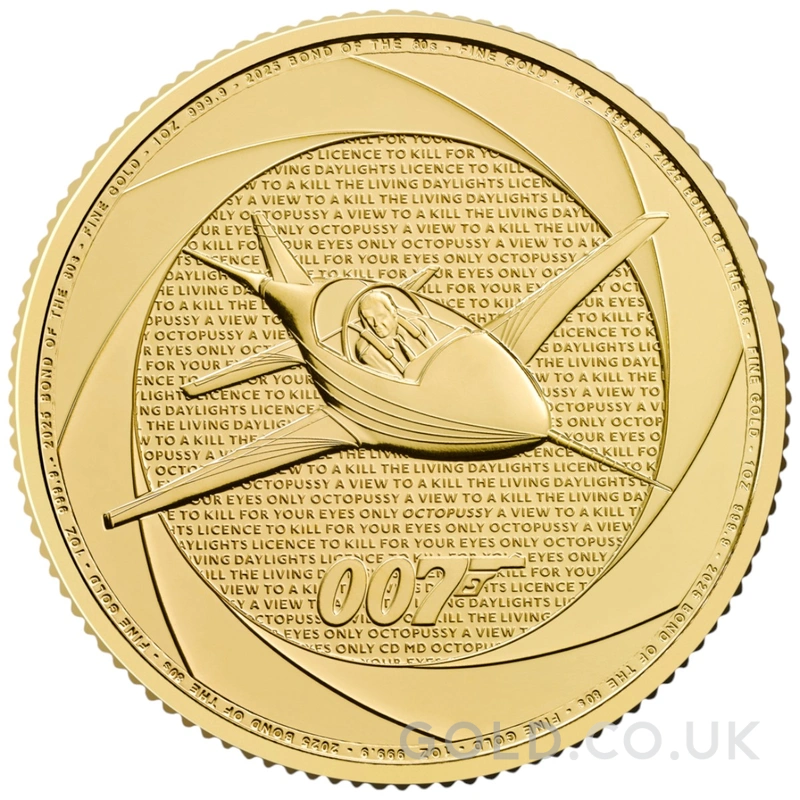 2025 Six Decades of 007, Bond of the 1980s 1oz Gold Coin