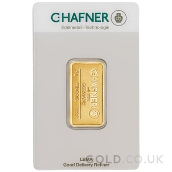 5g Gold Bar C. Hafner Minted