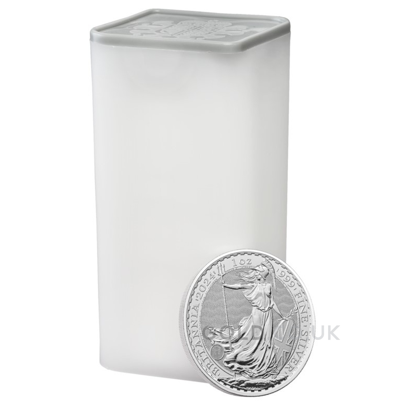 Tube of 25 2024 Britannia 1oz Silver Coins