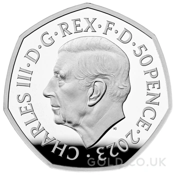 2023 Proof 50p Silver Coin 25th Anniversary of Harry Potter Hogwarts School Boxed