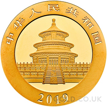 2019 1g Chinese Panda Gold Coin