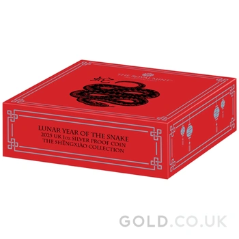 2025 Royal Mint 1oz Year of the Snake Proof Silver Coin Boxed