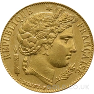 Gold 20 French Francs Ceres Best Value