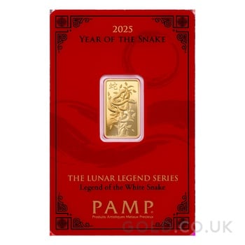 5g Gold Bar 2025 Year of the Snake PAMP