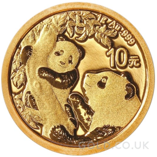 2021 1g Chinese Panda Gold Coin