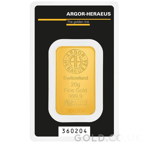 Argor-Heraeus 20 Gram Gold Bar