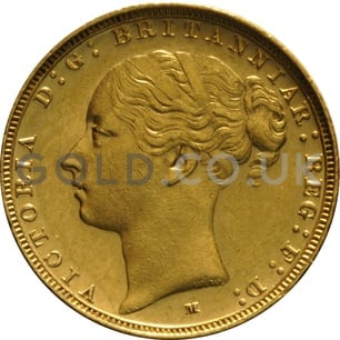 1886 Victoria Young Head Gold Sovereign (Melbourne Mint)