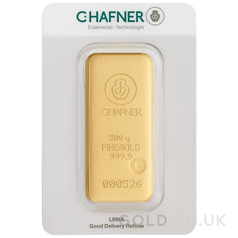 500g Gold Bar C. Hafner Cast