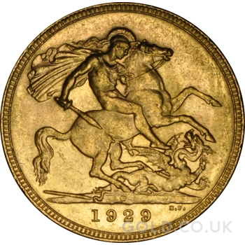 1929 Gold Sovereign Coin George V Perth