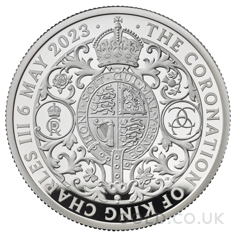 2023 2oz Silver Coronation of King Charles III Proof Coin Boxed