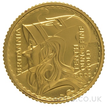2003 Proof 1/10oz Gold Britannia Coin