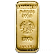 500g Heraeus Gold Bar