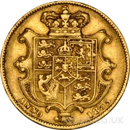 1833 Gold Sovereign Coin William IV 