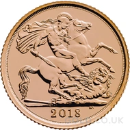 2018 Gold Half Sovereign Coin Elizabeth II