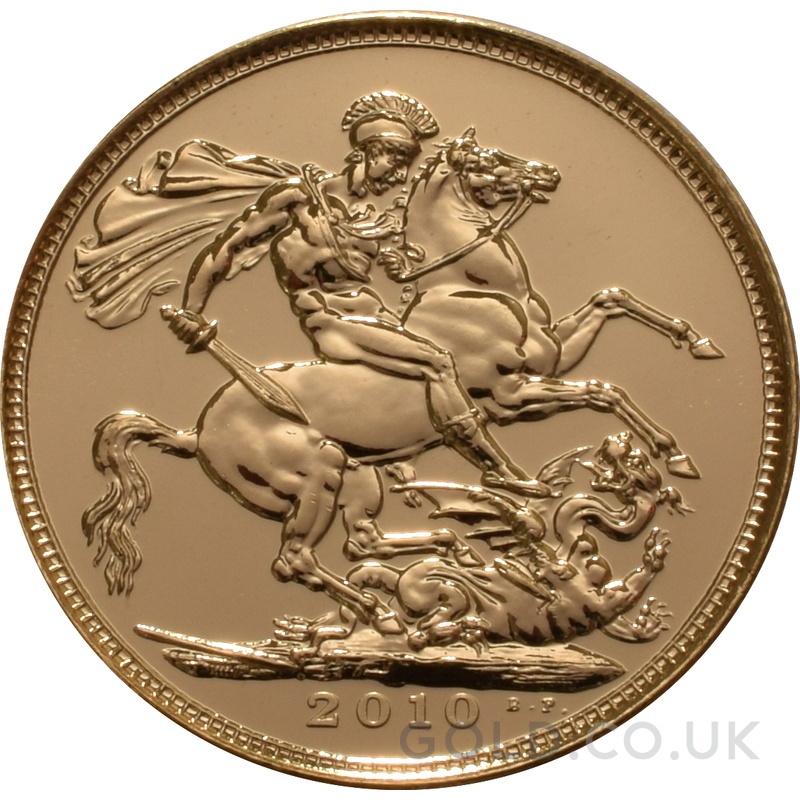 2010 Gold Sovereign Coin Elizabeth II Fourth Head