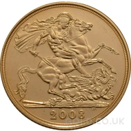 2008 Gold Sovereign Coin Elizabeth II