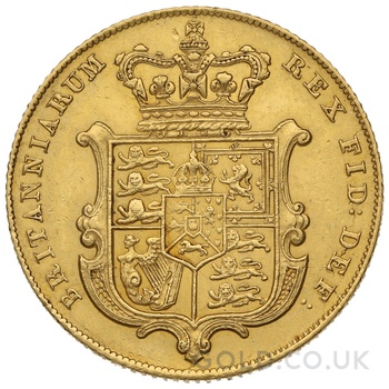 1826 Gold Sovereign Coin George IV Bare Head