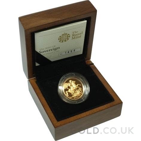 2010 Proof Gold Sovereign Boxed