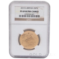 2010 Gold Proof Double Sovereign Coin Elizabeth II NGC PF69