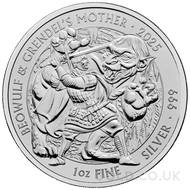 2025 Beowulf & Grendel's Mother 1oz Silver Coin
